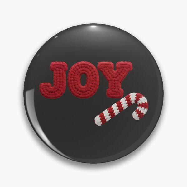 Item preview, Joy Crochet Christmas Text With Candy Cane Design designed and sold by PrintandJoy.