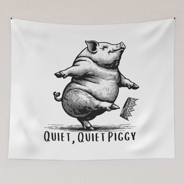 Item preview, Quiet Piggy Resist Fascism Anti Trump, Anti facism, Quiet Quiet Piggy, Dancing Pig Protest, Liberal Activist FDT, Anti MAGA Racist Facist FDT Protest Politica - Quiet Piggy designed and sold by Miarsabhoul.
