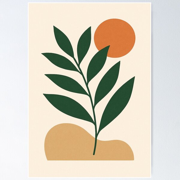 Aperçu de l'œuvre Impression d'art botanique minimaliste bohème créée et vendue par Catiess.