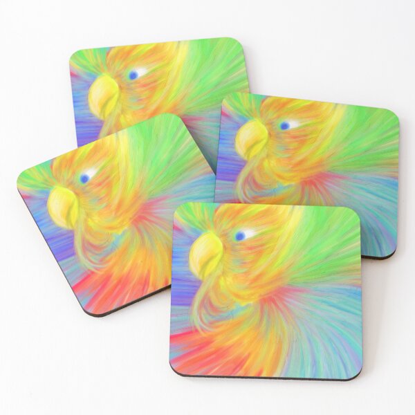 Item preview, Abstract Parrot Vivid Colors Digital Painting | Expressionist Wildlife Art designed and sold by Keltoi-art.