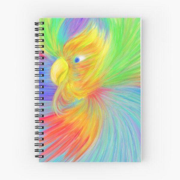 Item preview, Abstract Parrot Vivid Colors Digital Painting | Expressionist Wildlife Art designed and sold by Keltoi-art.