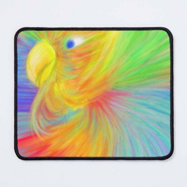 Item preview, Abstract Parrot Vivid Colors Digital Painting | Expressionist Wildlife Art designed and sold by Keltoi-art.