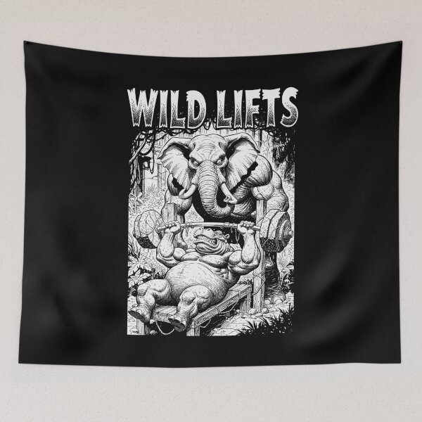 Item preview, Funny Gym Bench Press Chest Day Jungle Animals Workout designed and sold by GrandeDuc.