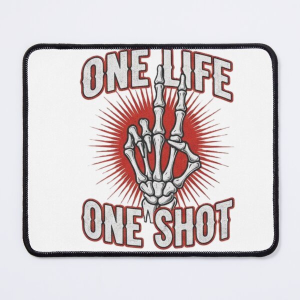 Item preview, One Life One Shot – Skeleton Hand Punk Rock Illustration designed and sold by Choploop.