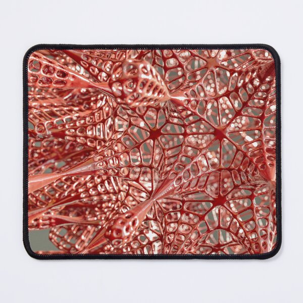 Item preview, Abstract Red 3D Cellular Structure | Geometric Biological Neural Network Art designed and sold by Keltoi-art.