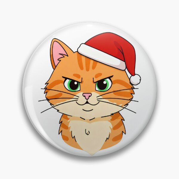 Item preview, Grumpy Cat Face in Santa Hat | Funny Holiday Illustration | Perfect for Stickers & Phone Cases  designed and sold by SmartDesigner-.
