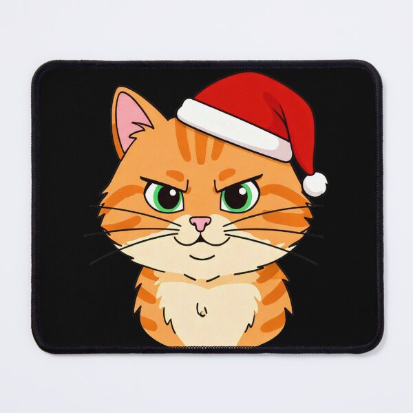 Item preview, Grumpy Cat Face in Santa Hat | Funny Holiday Illustration | Perfect for Stickers & Phone Cases designed and sold by SmartDesigner-.