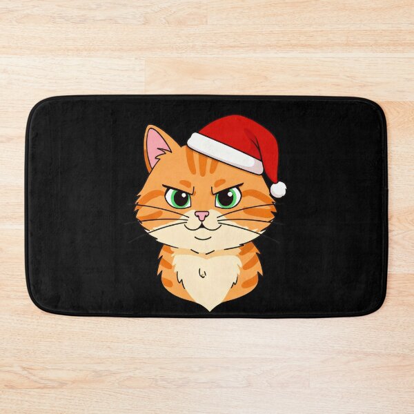 Item preview, Grumpy Cat Face in Santa Hat | Funny Holiday Illustration | Perfect for Stickers & Phone Cases  designed and sold by SmartDesigner-.