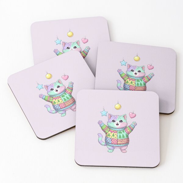 Item preview, Cute Christmas Juggling Kitty designed and sold by Itsheartshop.