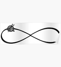 Infinity knit symbol / cute knitters gifts Poster