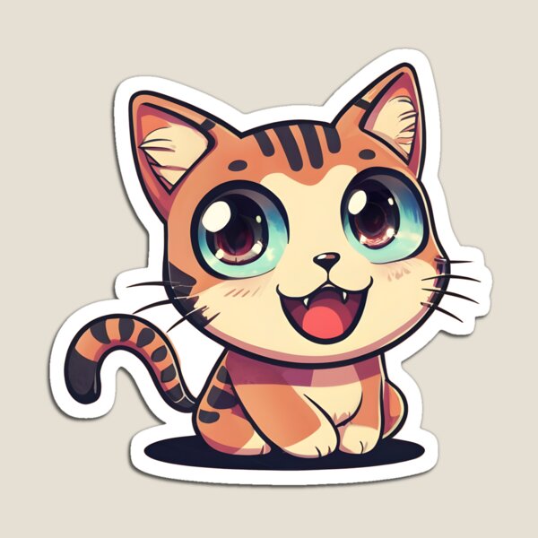 Artikelvorschau, Chibi-Anime-Katze entworfen und verkauft von Moonody Designs.