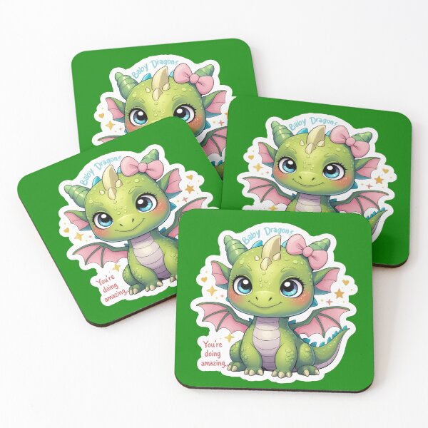 Item preview, Smiling Baby Dragon Inspiring Kawaii Sticker designed and sold by Trueways.