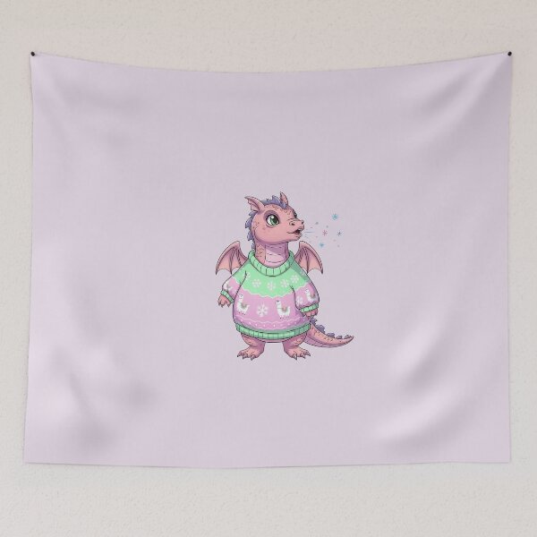 Item preview, Cute Christmas Dragon Breathing Snow designed and sold by Itsheartshop.
