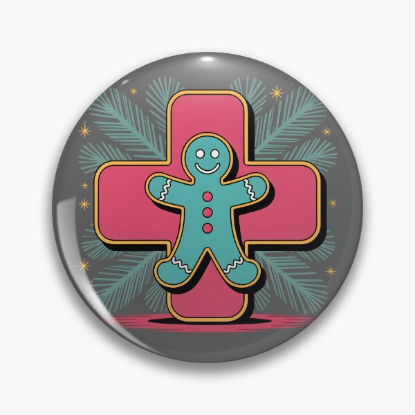 Item preview, Festive Gingerbread Man First Aid Cross Christmas designed and sold by Luadline.