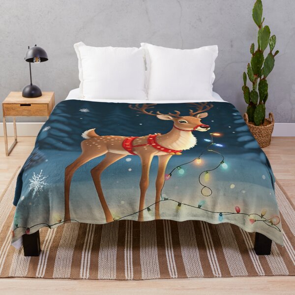 Artikelvorschau, Rentiere im farbenfrohen Weihnachtschaos entworfen und verkauft von PawPrintedArt.