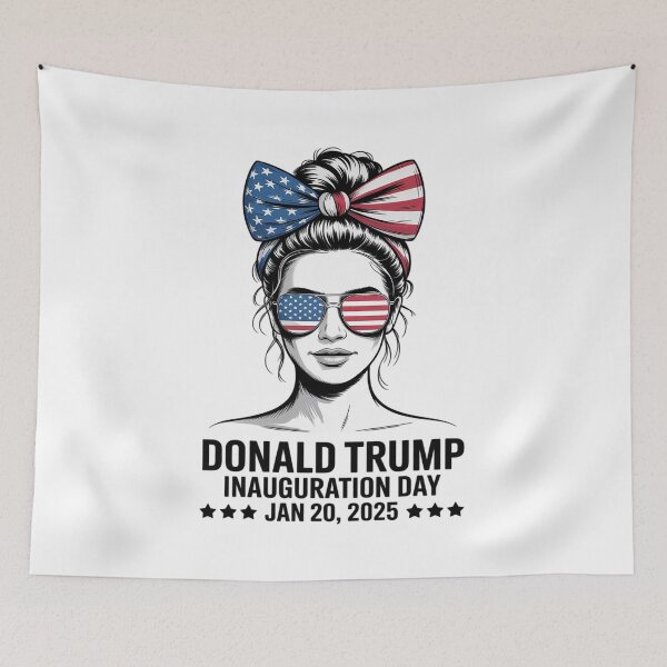 Item preview, Inauguration Day 2025 Trump Girl Messy Bun1  designed and sold by RoyTill0Art.
