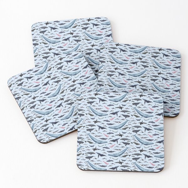 Item preview, CETACANS POSTER - light blue designed and sold by BEATRIZ ABAITUA.