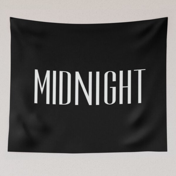 Item preview, Minimalist MIDNIGHT Typography Poster – Black & White Wall Art for Night Lovers & Modern Spaces designed and sold by Bright Nest Studio.