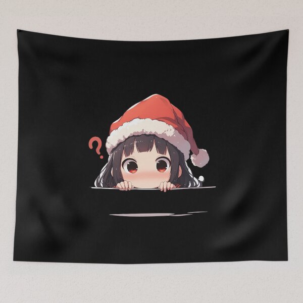 Item preview, Miko Iino Kaguya Sama Love Is War Chibi Christmas Peeker Cute Holiday Anime Girl designed and sold by Raslbazola.