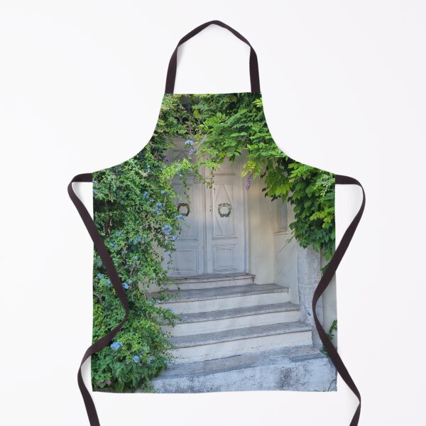 Item preview, A unique white old house door covered with ivy designed and sold by EK EXCLUSIVE.
