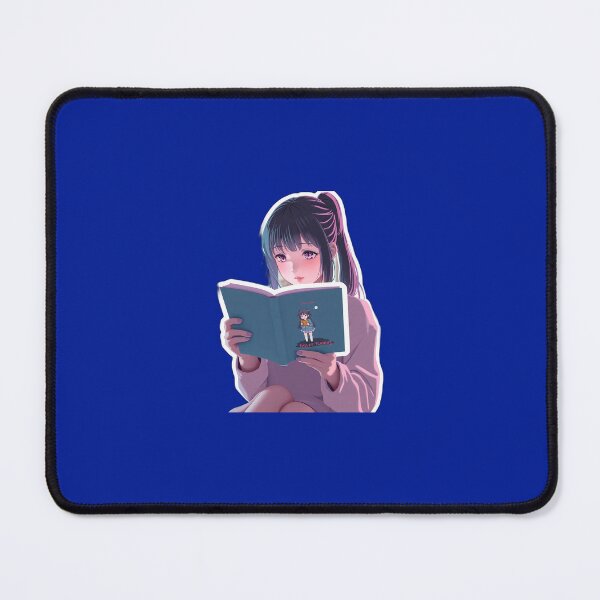 Item preview, “Cute Anime Girl Reading a Book Sticker – Cozy Aesthetic Design” designed and sold by CutePearlStudio.