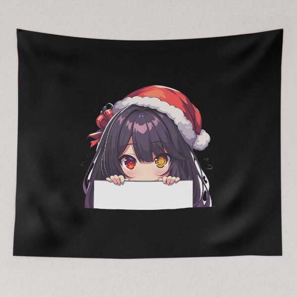 Item preview, Kurumi Tokisaki Date A Live Chibi Kawaii Christmas Peeker Festive Anime Girl Design designed and sold by Raslbazola.
