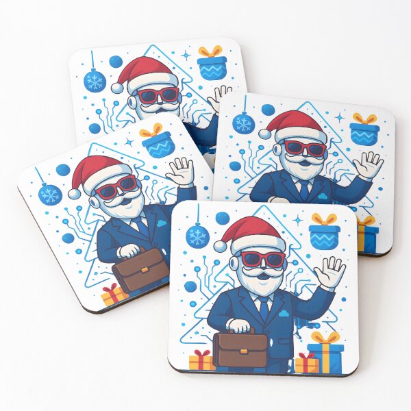 Item preview, Modern AI Santa Businessman Christmas Illustration designed and sold by DigiHub Linker.