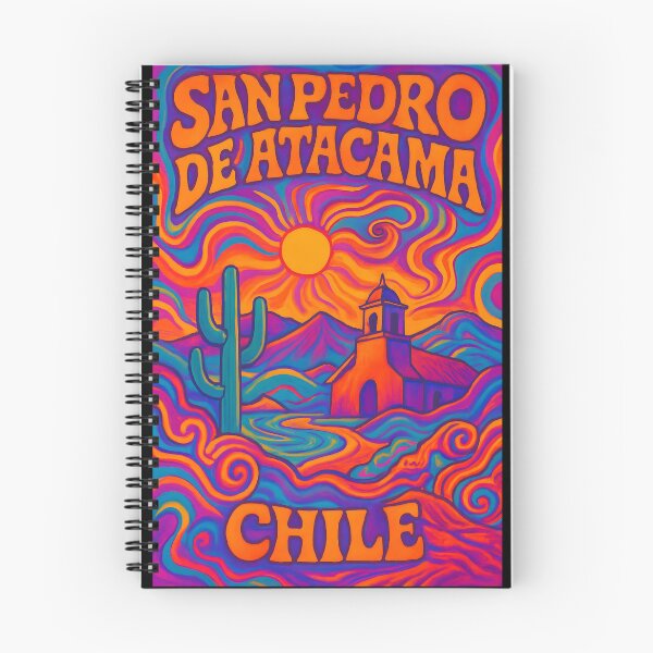 Item preview, San Pedro de Atacama Psychedelic Travel Poster - 70s Retro Art designed and sold by Cosmopolis.