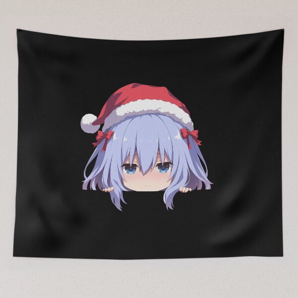 Item preview, Tobiichi Origami Date A Live Chibi Kawaii Christmas Peeker Cute Anime Girl Artwork designed and sold by Raslbazola.
