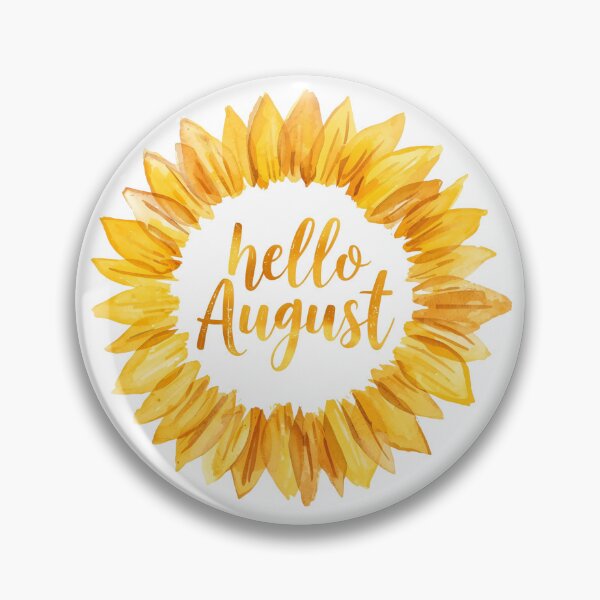Item preview, Hello August, Sunflower Golden Summer Monthly Calendar Sticker designed and sold by Moodune.