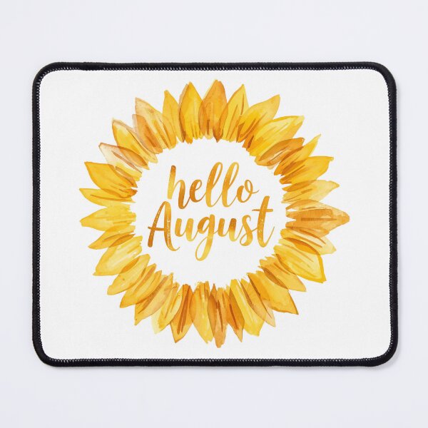 Item preview, Hello August, Sunflower Golden Summer Monthly Calendar Sticker designed and sold by Moodune.