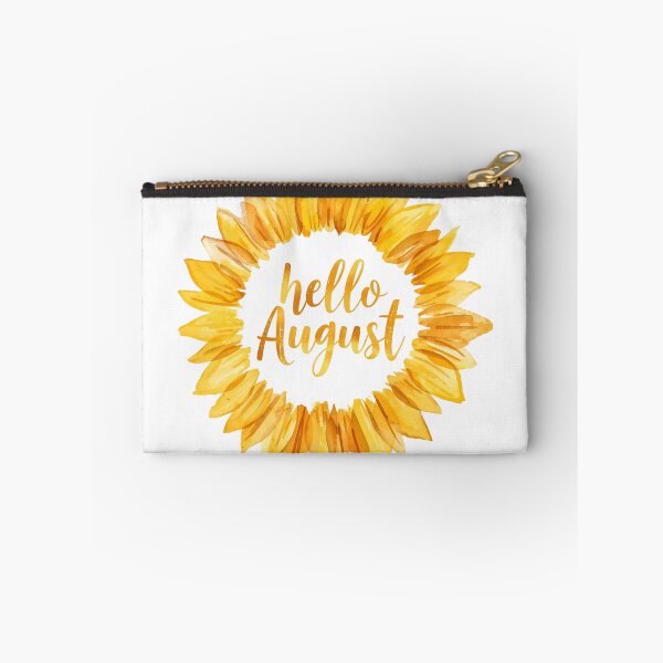 Item preview, Hello August, Sunflower Golden Summer Monthly Calendar Sticker designed and sold by Moodune.