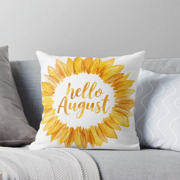 Item preview, Hello August, Sunflower Golden Summer Monthly Calendar Sticker designed and sold by Moodune.