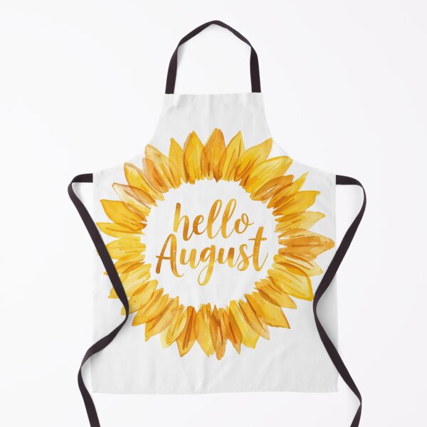 Item preview, Hello August, Sunflower Golden Summer Monthly Calendar Sticker designed and sold by Moodune.