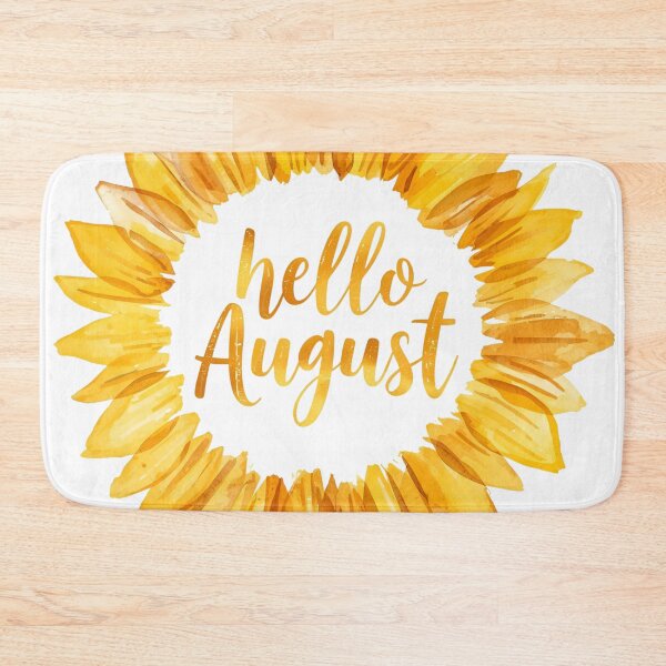 Item preview, Hello August, Sunflower Golden Summer Monthly Calendar Sticker designed and sold by Moodune.