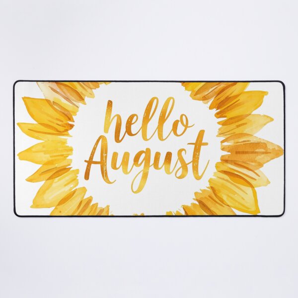 Item preview, Hello August, Sunflower Golden Summer Monthly Calendar Sticker designed and sold by Moodune.