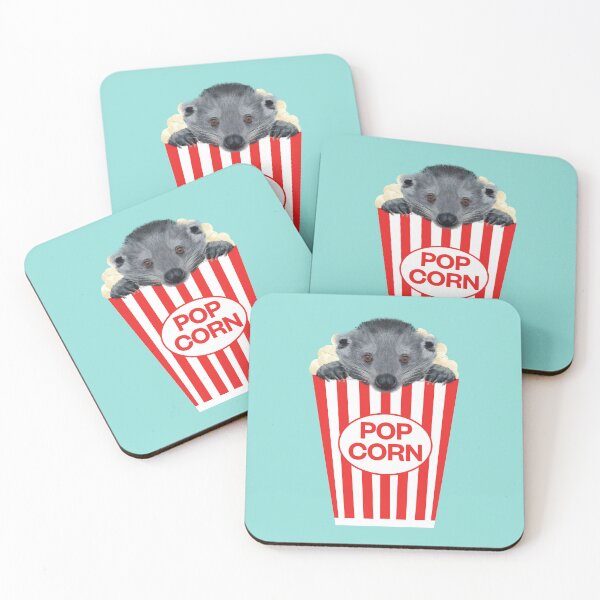 Item preview, Baby Binturong in popcorn bucket designed and sold by GeoCreate.