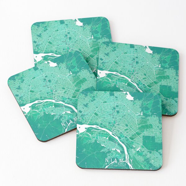 Item preview, Niamey City Map of Niger - Watercolor designed and sold by deMAP.