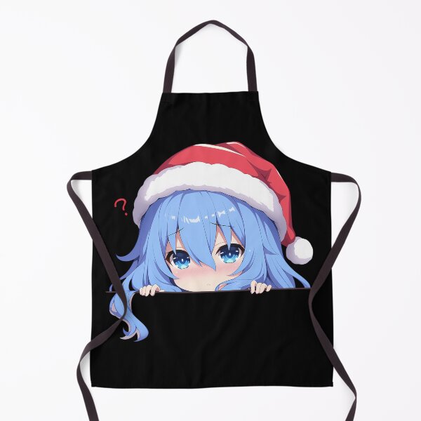 Item preview, Yoshino Himekawa Date A Live Chibi Kawaii Christmas Peeker Soft Blue Anime Girl designed and sold by Raslbazola.