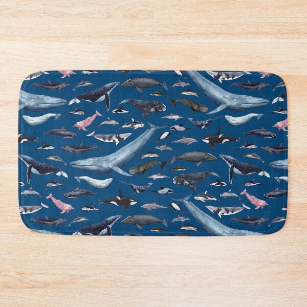 Item preview, CETACEANS POSTER-navy blue text designed and sold by BEATRIZ ABAITUA.