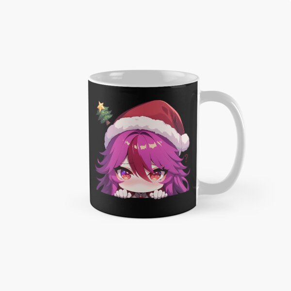 Item preview, Rosaria Genshin Impact Game Christmas Peeker Chibi Kawaii Holiday Anime Girl designed and sold by Raslbazola.