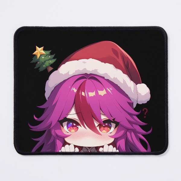 Item preview, Rosaria Genshin Impact Game Christmas Peeker Chibi Kawaii Holiday Anime Girl designed and sold by Raslbazola.