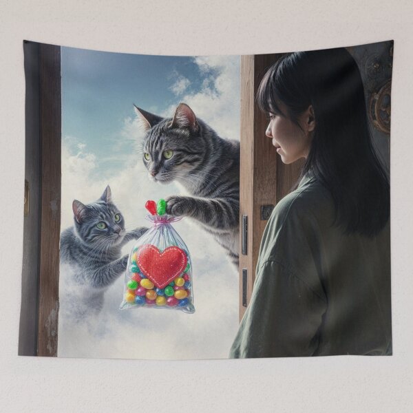 Item preview, Xmas Giftgiving Cats  designed and sold by M-Y-A-R-T-.