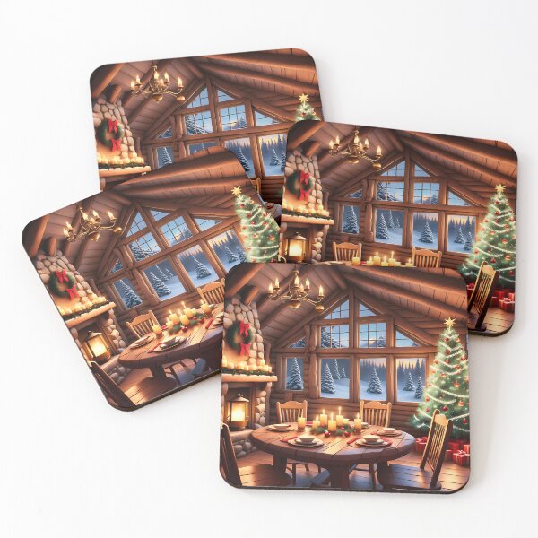Item preview, Cozy Christmas Chalet – Warm Winter Magic Indoors designed and sold by PawPrintedArt.