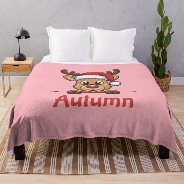 Item preview, Autumn Cute Christmas Reindeer Graphic with Santa Hat | Personalized Holiday Gift Idea designed and sold by 89BLACK.