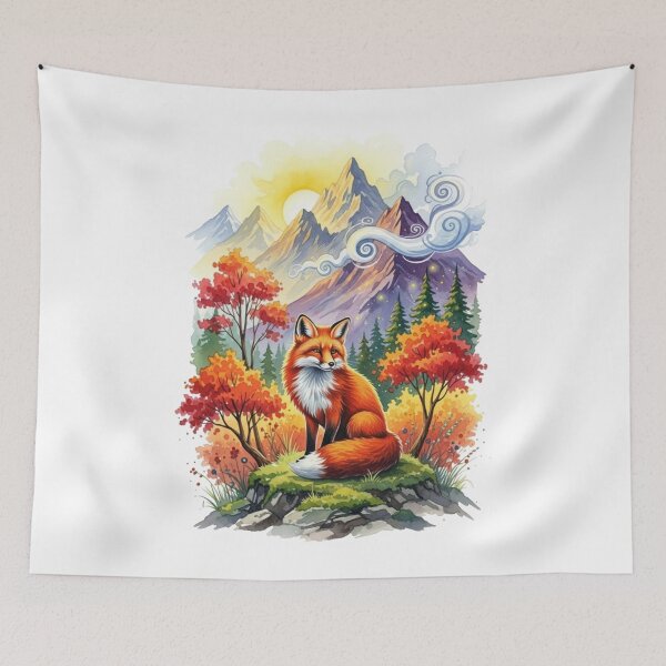 Item preview, Autumn Fox Mountain Dream designed and sold by FoxVibes.