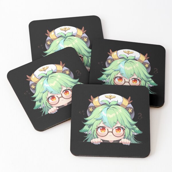 Item preview, Sucrose Genshin Impact Game Christmas Peeker Chibi Kawaii Holiday Anime Girl designed and sold by Raslbazola.