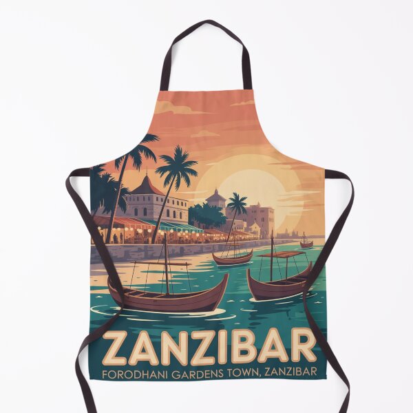 Item preview, Zanzibar Dhow Sunset — Forodhani Gardens Travel Poster designed and sold by Timeless Design.