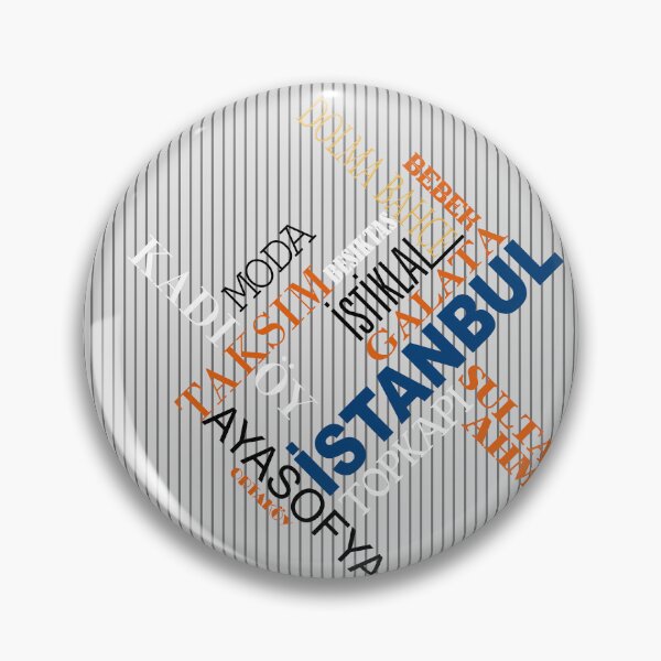 Item preview, Istanbul City Typography Travel Art with Minimal Stripes designed and sold by dnyl.