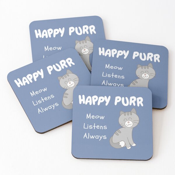 Item preview, Happy Purr Cat Listens Therapy Doodle designed and sold by Porpor Artwork.